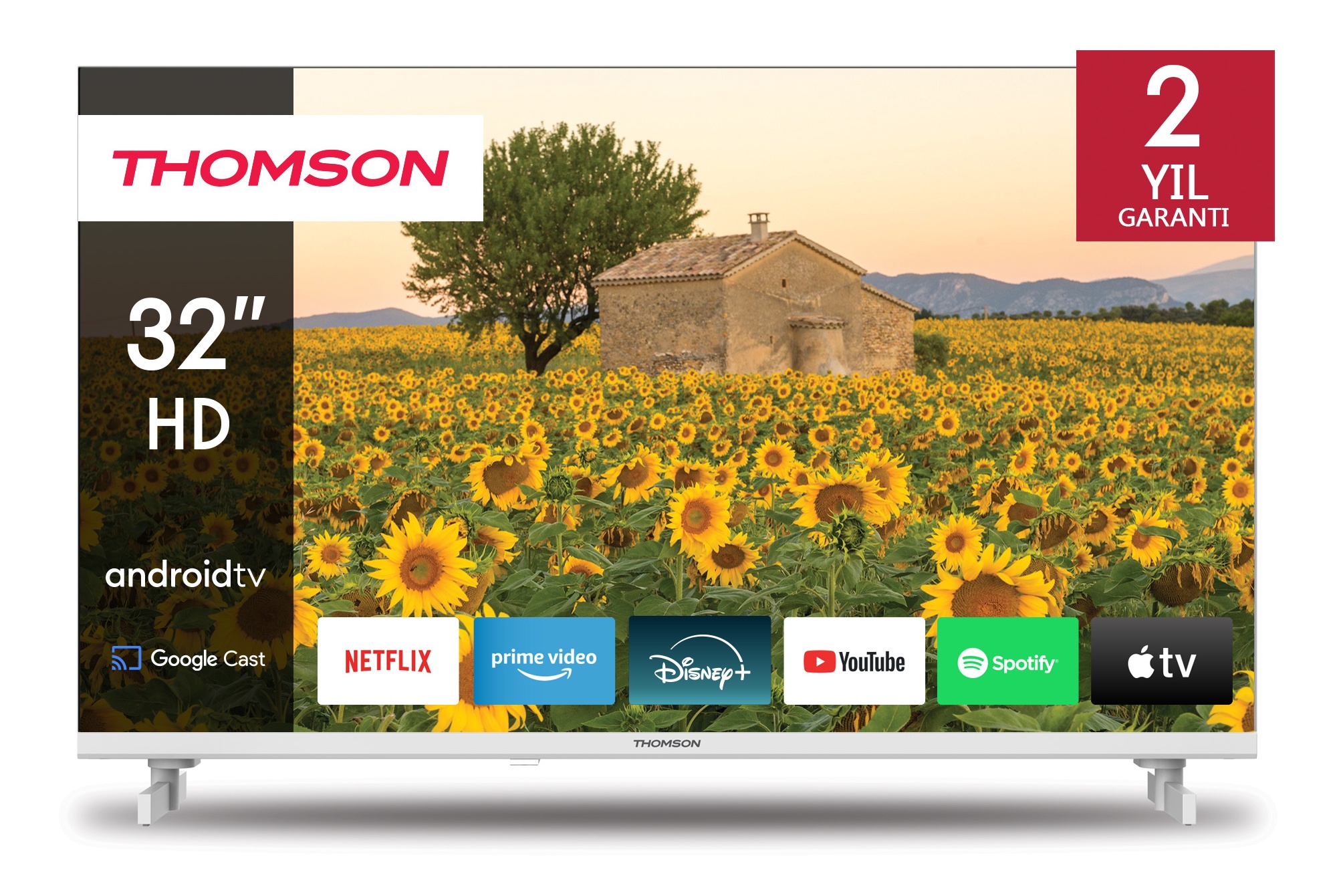 32" HD Android Smart Led TV Beyaz